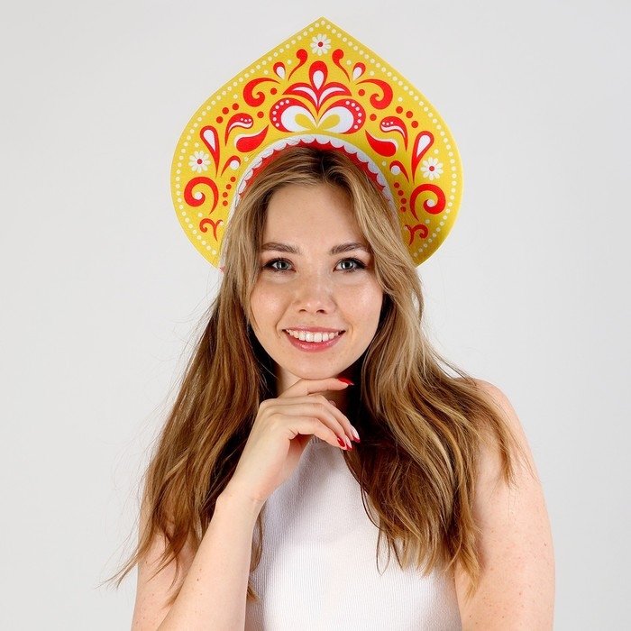 Карнавальный кокошник &laquo;Царица&raquo; из фетра