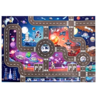 Игровой набор &laquo;Космос&raquo;, 4 инерционные машинки, коврик-дорога
