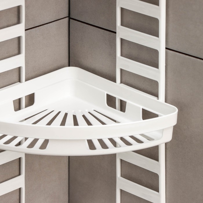 Полка угловая &laquo;Трансформер&raquo;, 25&times;18&times;58 см, цвет белый