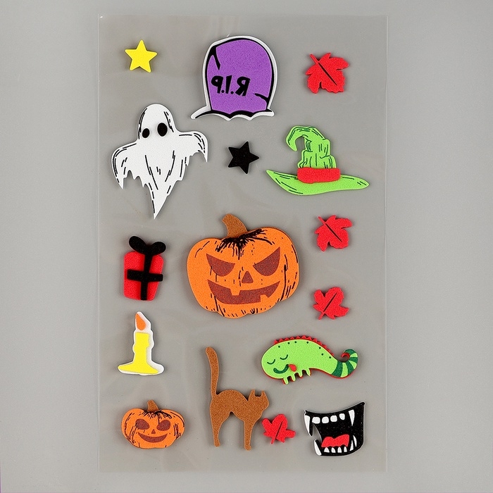 Набор наклеек из EVA "Хэллоуин", 16 шт