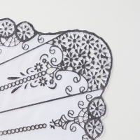 Салфетка ажурная для стола &laquo;Лучи&raquo;, 84&times;40 см, ПВХ, цвет серебряный