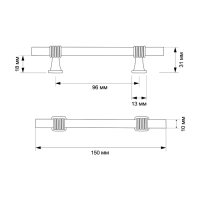Ручка скоба CAPPIO PK117, м/о 96 мм, цвет графит Ручка скоба CAPPIO PK117, м/о 96 мм, цвет графит
