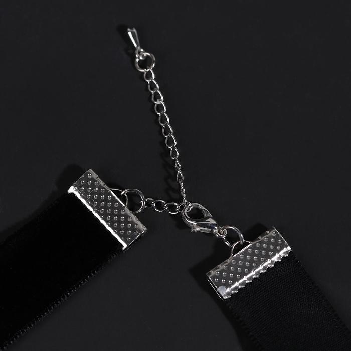 Чокер &laquo;Стразинка&raquo; звезда, цвет белый в серебре, 37 см