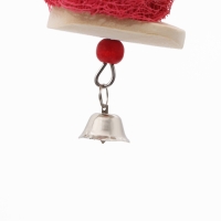 Игрушка с панцирем каракатицы, люфой и колокольчиком, 25 х 5 см, розовая Игрушка с панцирем каракатицы, люфой и колокольчиком, 25 х 5 см, розовая