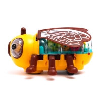 Пчела &laquo;Шестерёнки&raquo;, свет и звук, работает от батареек, цвет жёлтый