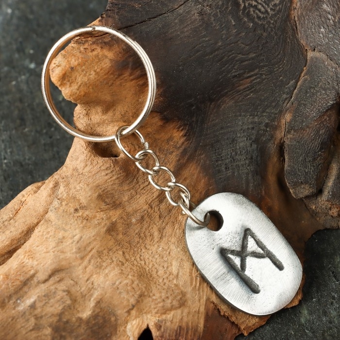 Амулет Амулет "Скандинавские Руны", руна МАННАЗ, 21х29мм, металлический