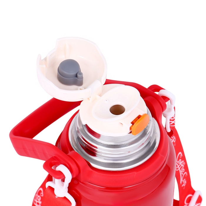 Термос, 1 л, Coffee cup, сохраняет тепло 10 ч, красный