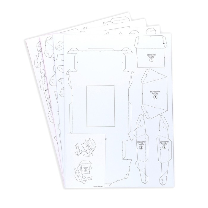 Полигональная фигура из бумаги &laquo;Машина&raquo;, 40 х 10 х 21 см