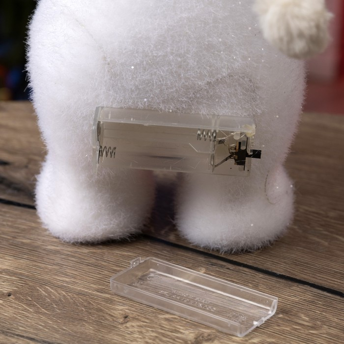 Светодиодная фигура «Медведь в шапке» 18 × 30 × 17 см, флок, батарейки ААх2 (не в комплекте), свечение тёплое белое Светодиодная фигура «Медведь в шапке» 18 × 30 × 17 см, флок, батарейки ААх2 (не в комплекте), свечение тёплое белое