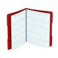 Тетрадь 48 листов в клетку, ErichKrause FolderBook, съёмная пластиковая обложка, на резинке, блок офсет 100% белизна, красная