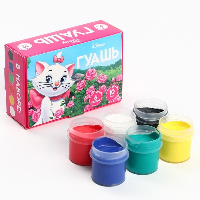 Гуашь 6 цветов по 10 мл, &laquo;Кошечка Мари&raquo;, Коты Аристократы