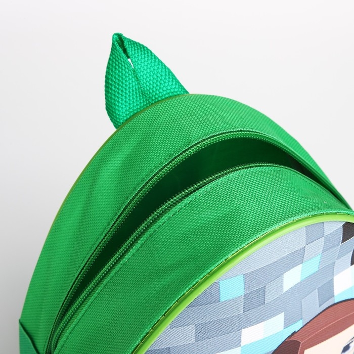 Рюкзак детский для мальчика &laquo;Пиксельный мир&raquo;, 23х20,5 см см, отдел на молнии, цвет красный