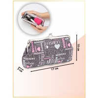 Косметичка на фермуаре, цвет серый Косметичка на фермуаре, цвет серый