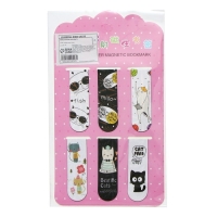 Набор магнитных закладок для книг Calligrata 6 штук, "Котики", МИКС