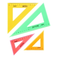 Набор треугольников 4 штуки, Calligrata катет 9/12/14/20 см, непрозрачные, МИКС Набор треугольников 4 штуки, Calligrata катет 9/12/14/20 см, непрозрачные, МИКС