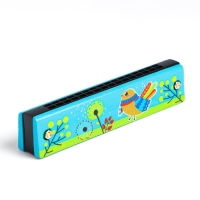 Губная гармошка &laquo;Курочка&raquo;, размер 2&times;13&times;3 см, цвет бирюзовый