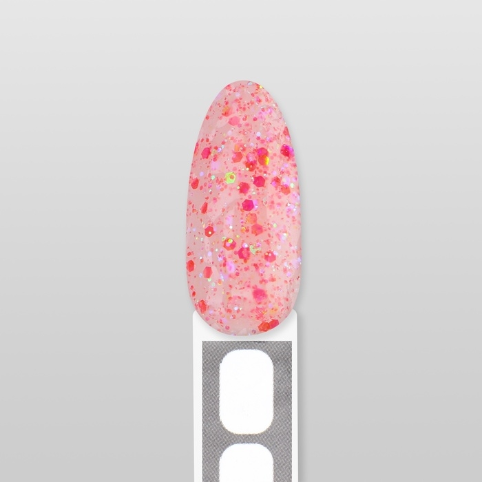 Полигель для наращивания &laquo;GLITTER&raquo;, 3-х фазный, 30 мл, LED/UV