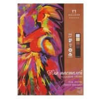 Планшет для пастели А4, 18 листов, 6 цветов "Сладкие грёзы", тиснение "холст", блок 160 г/м&sup2;, хлопок 40%