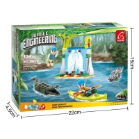 Конструктор &laquo;Джунгли. Водопад с крокодилами&raquo;, 134 детали