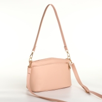 Сумка женская кросс-боди на молнии, цвет пудровый