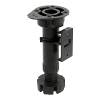 Опора пластиковая ТУНДРА, регулируемая d=26, H=120-160 мм, с клипсой, черная, набор 4 шт