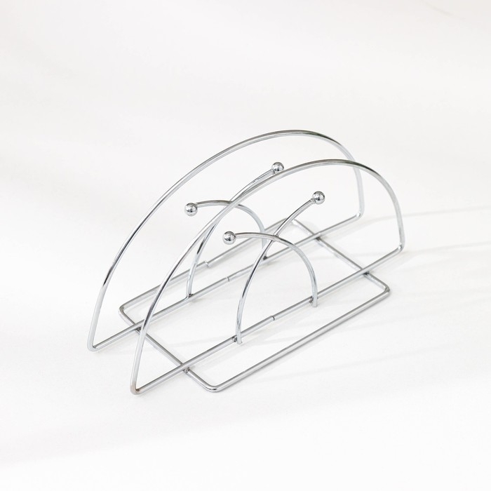 Салфетница Доляна &laquo;Меч&raquo;, 13,5&times;6&times;7 см, цвет хром