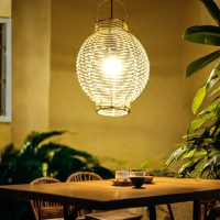 Светильник потолочный из ротанга "Фонарь" 1х120Вт, Е27, 24х24х30 см