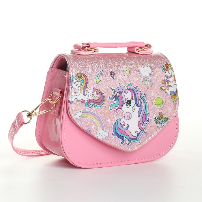 Сумка детская для девочки на клапане &laquo;Выбражулька&raquo;, цвет розовый