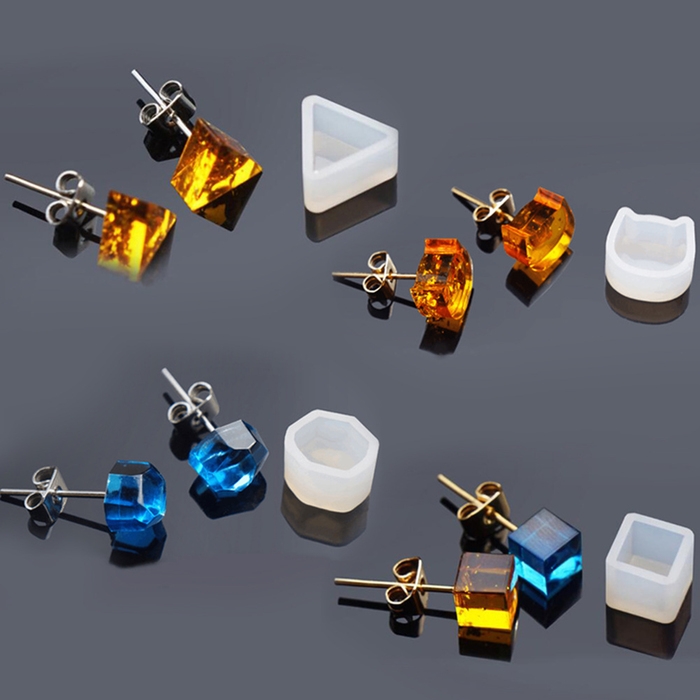 Форма силиконовая универсальная &laquo;Сережки-пусеты&raquo;, набор 8 шт. (4 вида)