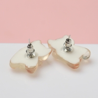 Серьги пластик &laquo;Котёнок&raquo;, цвет бело-коричневый в серебре