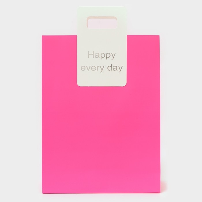 Пакет подарочный с вырубной ручкой 30 х 40 х 12 см, фуксия