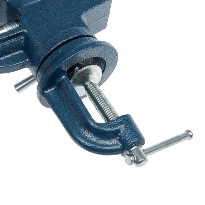 Тиски слесарные Тиски слесарные "СИБРТЕХ", настольные, поворотные, ширина рабочих губок 50 мм, наковальня