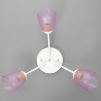 Люстра Оникс 3х15Вт E27 белый-розовый 50х50х15см BayerLux