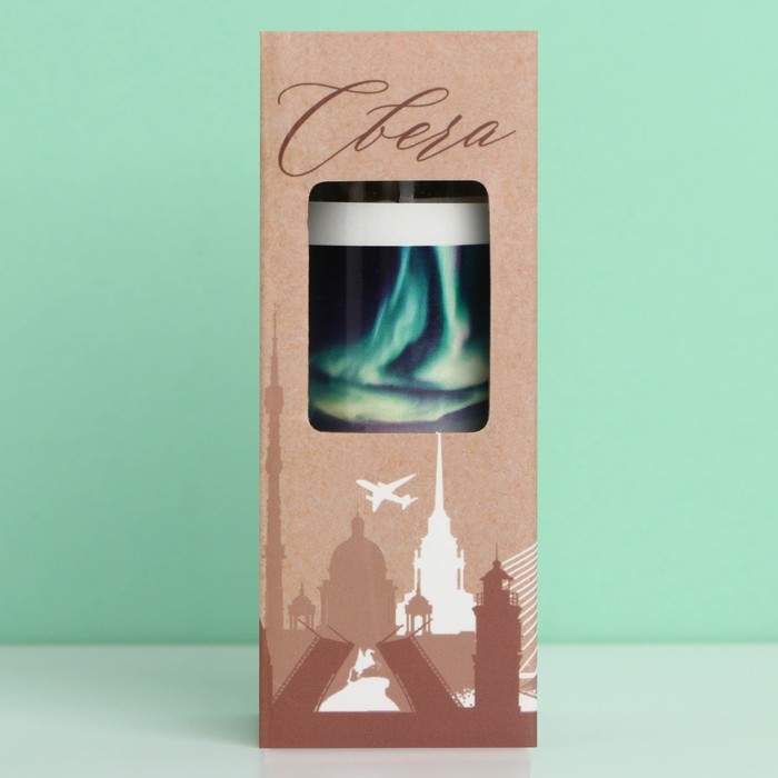 Свеча в колбе &laquo;Север&raquo;, 8 х 3 см