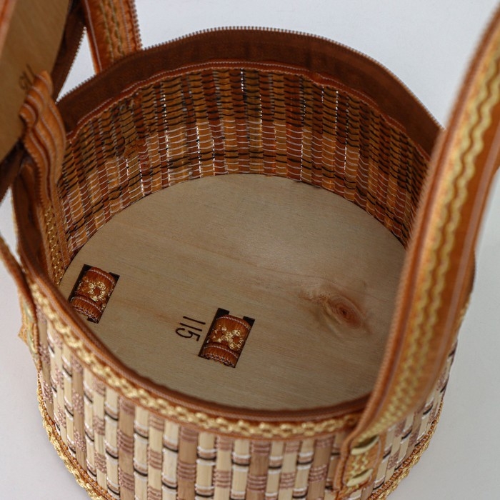 Корзина для хранения Доляна Nature, 14&times;14&times;13, бамбук