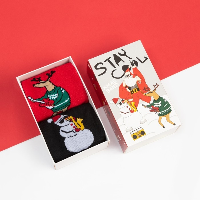 Набор новогодних мужских носков KAFTAN Набор новогодних мужских носков KAFTAN "Stay cool" р. 41-44