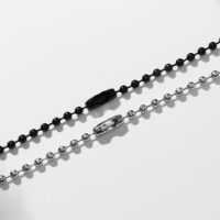 Кулоны &laquo;Неразлучники&raquo; пёрышки, цвет чёрно-серебряный, 45 см