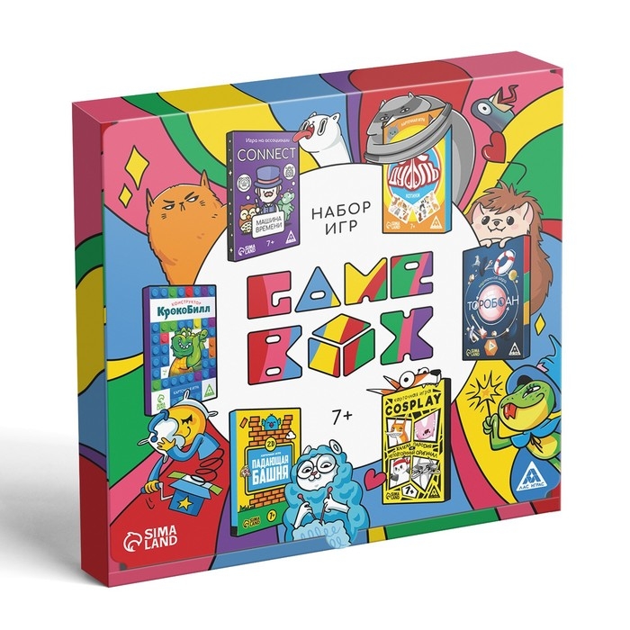 Набор игр &laquo;GAME BOX&raquo;, 6 настольных игр, 7+