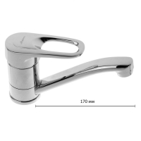 Cмеситель для кухни Accoona A5242, однорычажный, силумин, хром Cмеситель для кухни Accoona A5242, однорычажный, силумин, хром