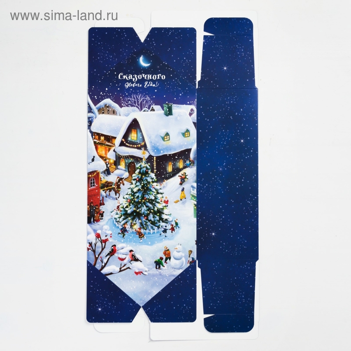 Коробка - конфета подарочная новогодняя складная «Новогодняя деревушка», 18 х 28 х 10 см, Новый год Коробка - конфета подарочная новогодняя складная «Новогодняя деревушка», 18 х 28 х 10 см, Новый год