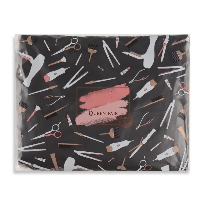 Накидка парикмахерская двусторонняя, цвет серебристый/чёрный Накидка парикмахерская двусторонняя, цвет серебристый/чёрный