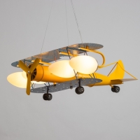 Люстра "Самолет" 4хЕ14 40Вт желто-синий 67х65х80 см Люстра "Самолет" 4хЕ14 40Вт желто-синий 67х65х80 см