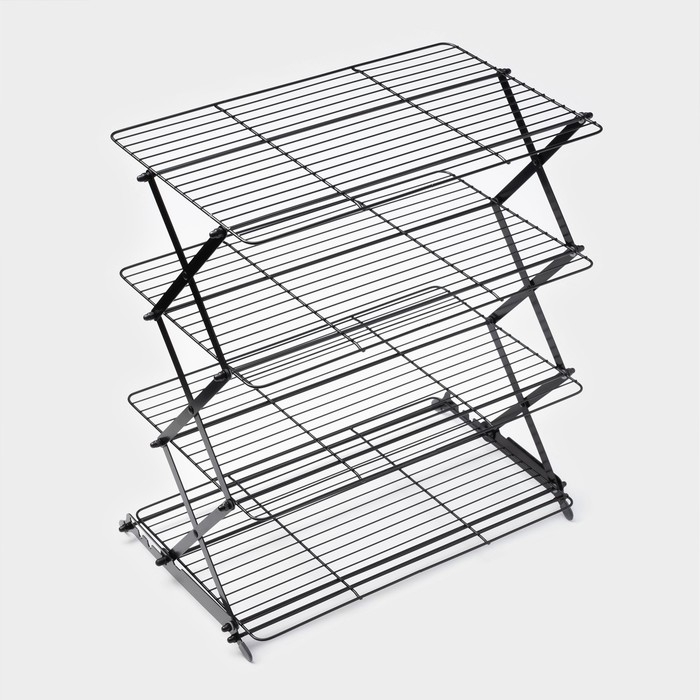 Решетка для глазирования и остывания кондитерских изделий 4-ярусная 43,5х25,5х8 см