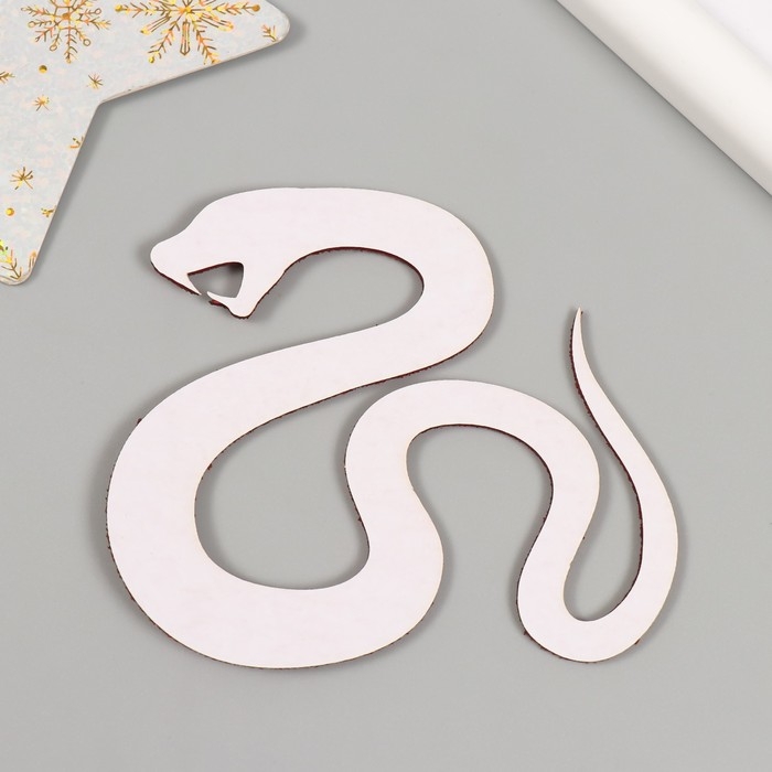 Новогодний декор на клеевой основе "Змейка" фоам глиттер 8х9 см красная