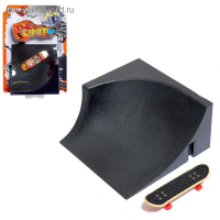 Набор &laquo;Скейт-парк&raquo;, рампа, фингерборд, МИКС