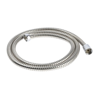 Душевой шланг ZEIN Z46PS, 150 см, цинковые гайки 1/2", пластиковые втулки, нержавеющая сталь