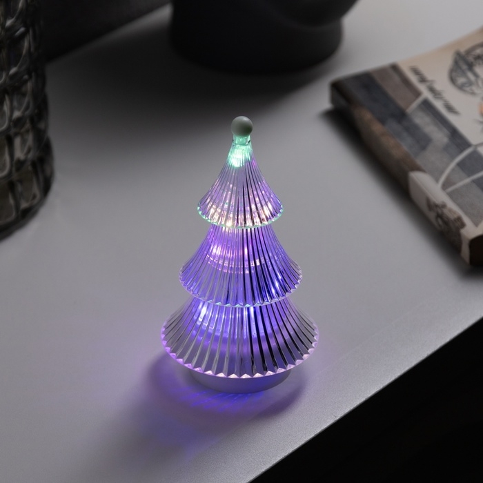 Фигура световая &laquo;Елочка&raquo; 14х8 см, от батареек 3хAG13 (в комплекте), свечение RGB