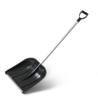 Лопата для уборки снега, пластиковый ковш 410 &times; 418 мм, оцинкованная планка, алюминиевый черенок, &laquo;Метель&raquo;