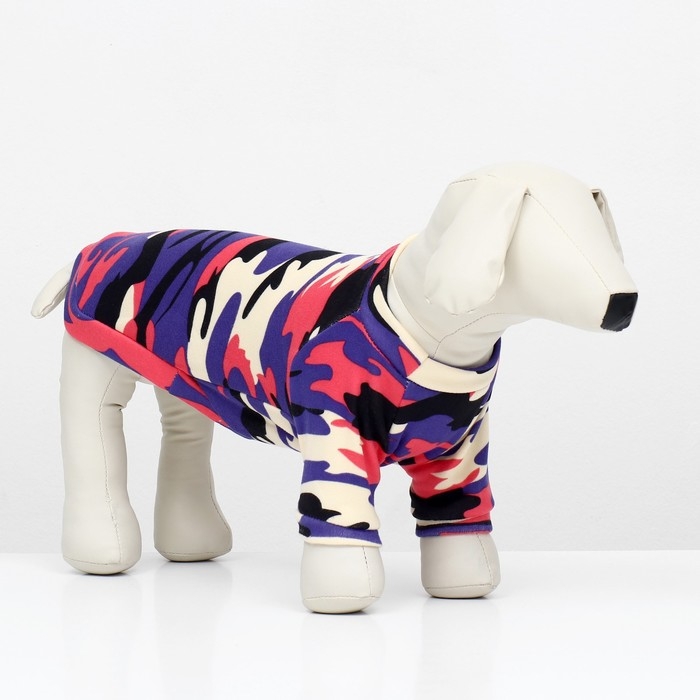 Толстовка Толстовка "Камуфляж", размер S (ДС 25, ОШ 25, ОГ 35 см), фиолетовый