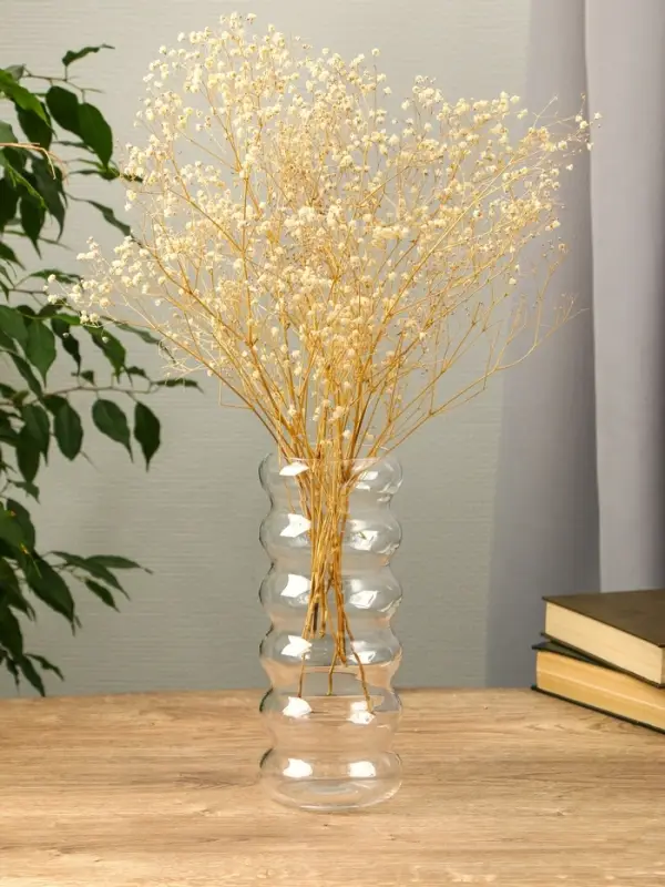 Ваза стекло настольная "Ширли" 24х10х10 см, прозрачный